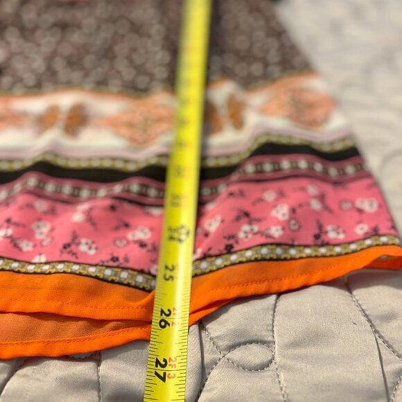 DR2 by Daniel Rainn Sheer Loose Fit Multicolor Top Women XS - Picture 5 of 6